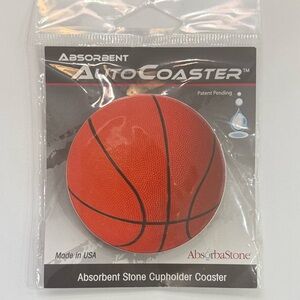 Absorbastone Basketball Absorbent Car Coaster AutoCoaster Stone Cup Holder USA